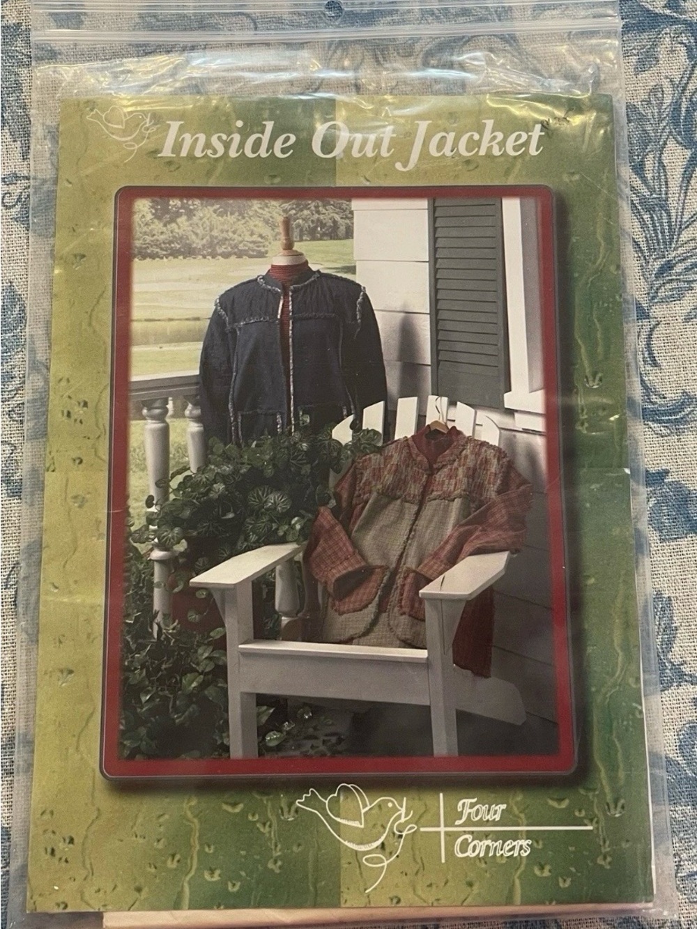 Four Corners Inside Out Jacket Sewing Pattern FC 2201 S-XL Patchwork Denim